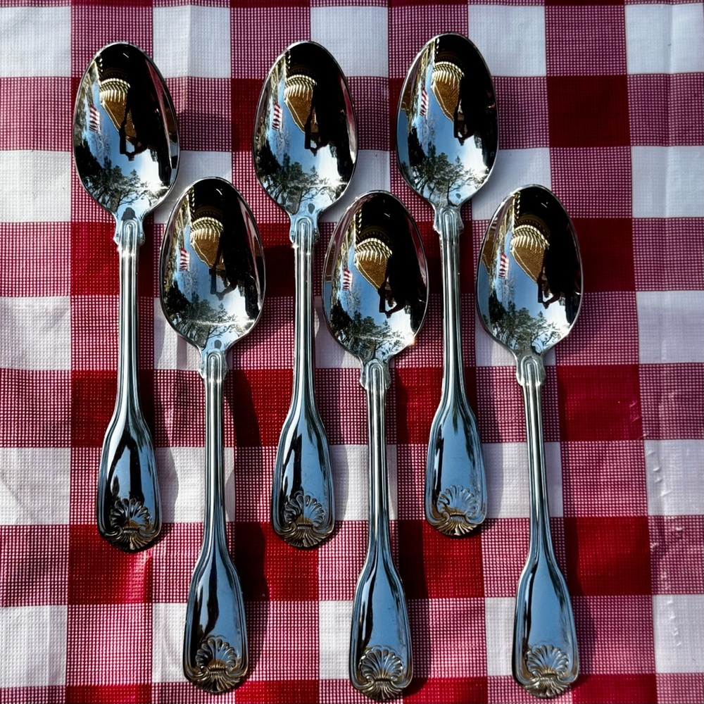 Reed & Barton Colonial Shell ii stainless teaspoons - discontinued